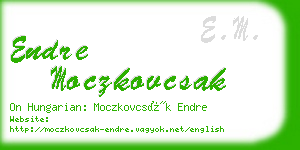 endre moczkovcsak business card